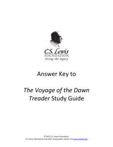 The Voyage of the Dawn Treader Answer Key