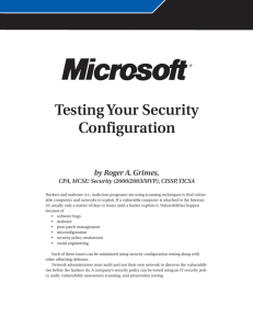 Microsoft Test Security