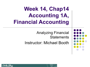 Week 14, Chap14 Accounting 1A, Financial Accounting
