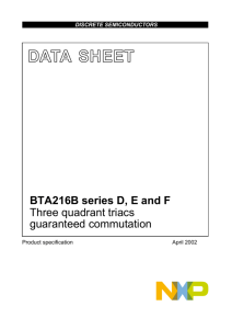 BTA216B series D, E and F Three quadrant triacs guaranteed
