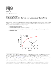 Substrate-Velocity Curves and Lineweaver-Burk Plots1