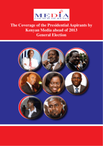 Coverage of the Presidential Aspirants