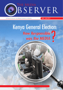 The Media - Internews in Kenya