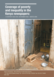 Coverage of poverty and inequality in the Kenya newspapers: