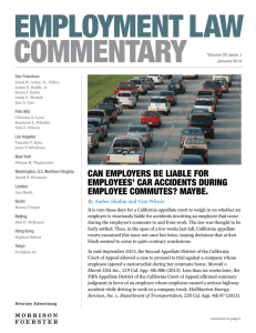 can employers be liable for employees' car accidents during