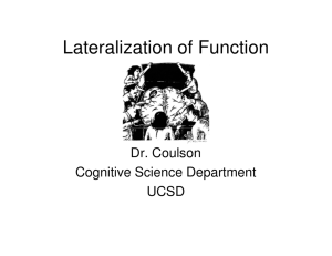 Lateralization of Function