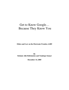 Get to Know Google… Because They Know You