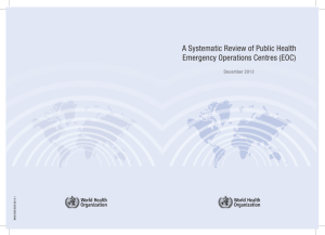 A Systematic Review of Public Health Emergency Operations Centres