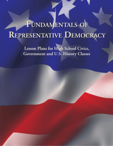 Fundamentals of Representative Democracy Lesson Plans for High