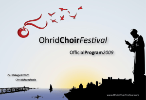 Ohrid Choir Festival: Official Program 2009