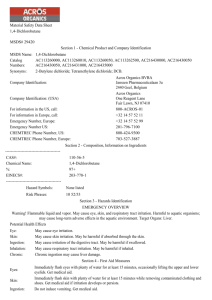 Material Safety Data Sheet 1,4-Dichlorobutane MSDS# 29420
