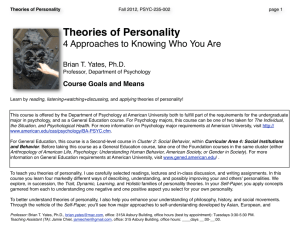 Theories of Personality