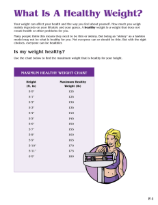 What Is A Healthy Weight?