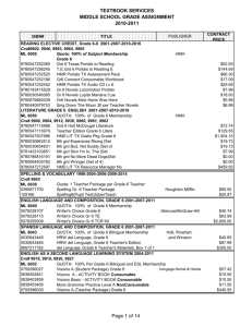 Grade Assignment Middle Schools