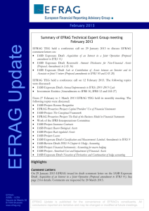 February 2013 Summary of EFRAG Technical Expert Group meeting