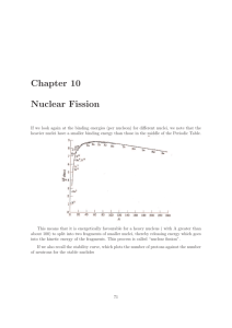 Chapter 10 Nuclear Fission