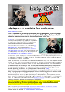Lady Gaga says no to radiation from mobile phones - Next-up