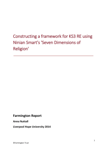 Constructing a framework for KS3 RE using Ninian Smart's 'Seven