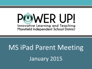 MS iPad Parent Meeting