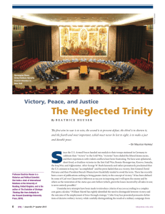 Victory, Peace, and Justice: The Neglected Treaty