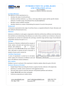 introduction to acids, bases and titration (#11.6)