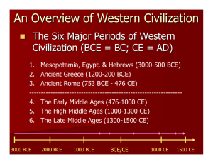 An Overview of Western Civilization