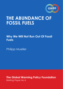 the abundance of fossil fuels - The Global Warming Policy Foundation