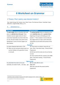 6 Worksheet on Grammar
