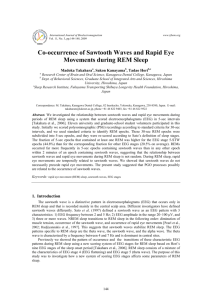 Co-occurrence of Sawtooth Waves and Rapid Eye Movements