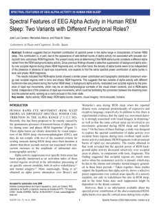 Spectral Features of EEG Alpha Activity in Human REM Sleep: Two