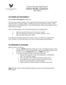 Summer Reading Assignments 2015-2016