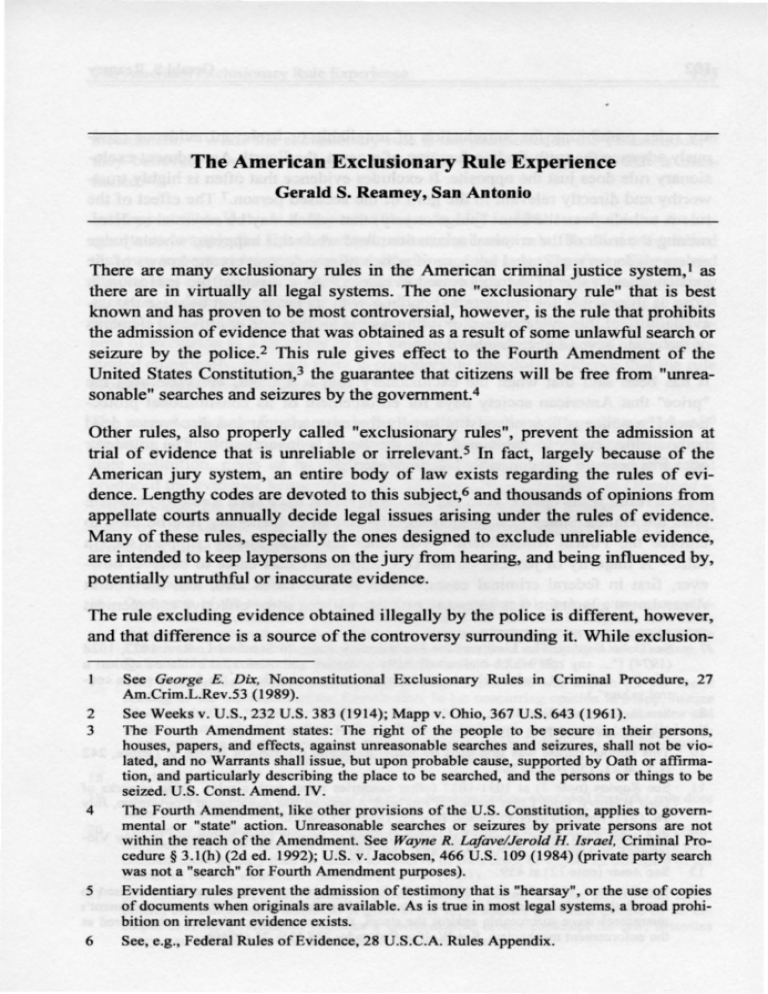 the-american-exclusionary-rule-experience