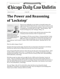 The Power and Reasoning of 'Lockstep'