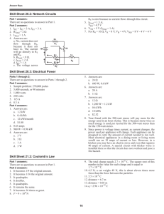 Skill Sheet 20.2: Network Circuits Skill Sheet 20.3: Electrical Power
