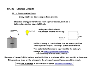 Ch. 20 – Electric Circuits