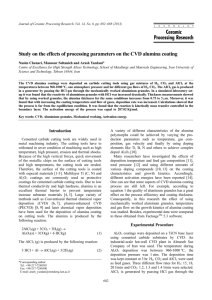 Study on the effects of processing parameters on the CVD alumina