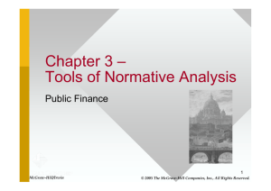 Chapter 3 – Tools of Normative Analysis