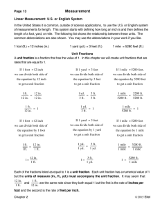 Lecture Page 13 Converting Inches, Feet, Yards