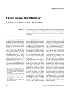 Flit-gun sprayer characteristics1