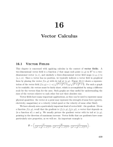 Chapter 16: Vector Calculus
