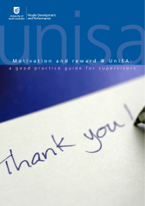 Motivation and reward @ UniSA - University of South Australia