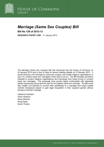 Marriage (Same Sex Couples) Bill