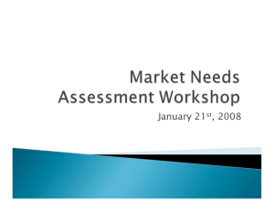Market Needs Assessment Workshop - PEN