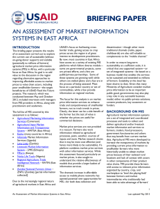 An Assessment of Market Information Systems in Africa