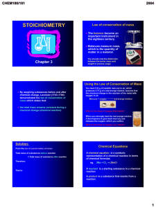 STOICHIOMETRY