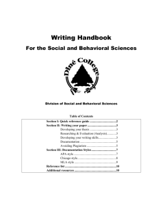 Writing Handbook