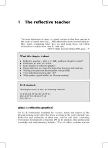 1 The reflective teacher