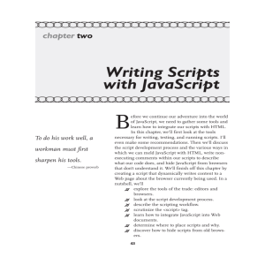 Writing Scripts with JavaScript