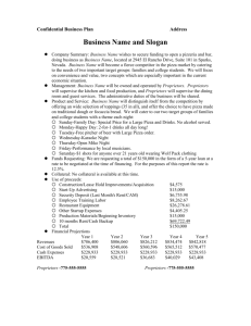 Sample Business Plan - Truckee Meadows Community College