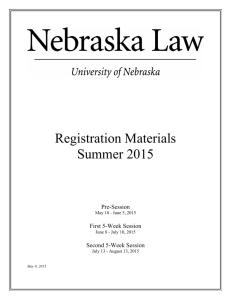 Registration Materials Summer 2015